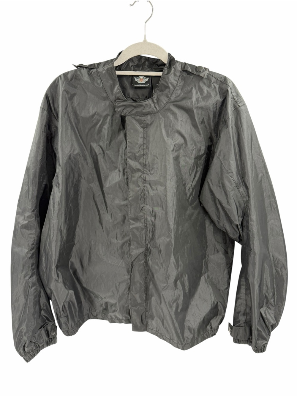 Harley Davidson Windbreaker Full Zip Black Jacket Size XL